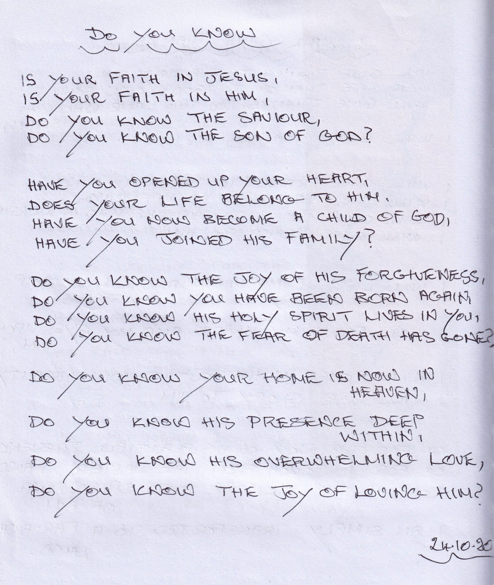 poem, spiritual, religious, christian, knowing, knowledge, presence, love, joy